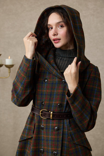 Trista 24 | 100% twill wool hooded coat