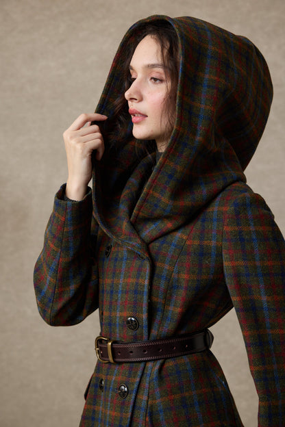 Trista 24 | 100% twill wool hooded coat
