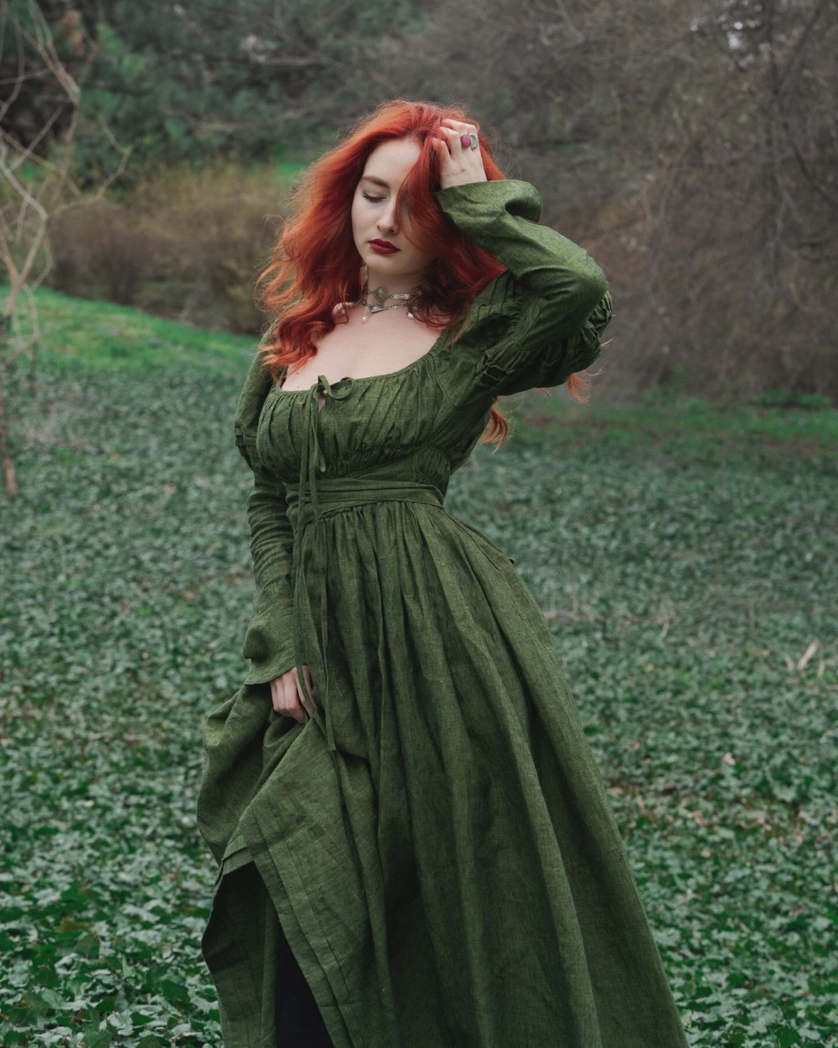 Paisley 11 | Elegant Floral Linen Dress