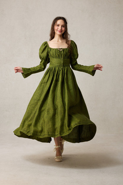 Paisley 11 | Elegant Floral Linen Dress