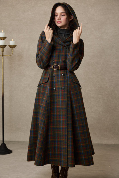Trista 24 | 100% twill wool hooded coat