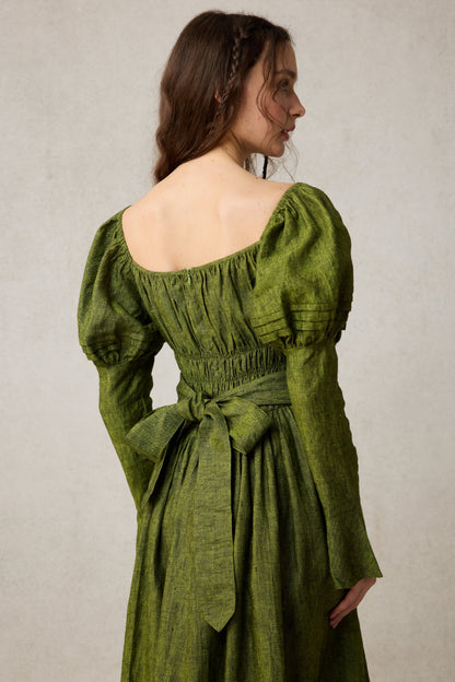Paisley 11 | Elegant Floral Linen Dress