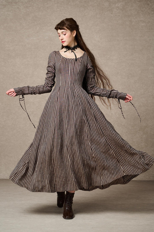 Crystal 17 | Victorian maxi linen dress